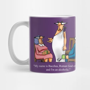 Funny Bacchus Wine God Cartoon Humor Mug